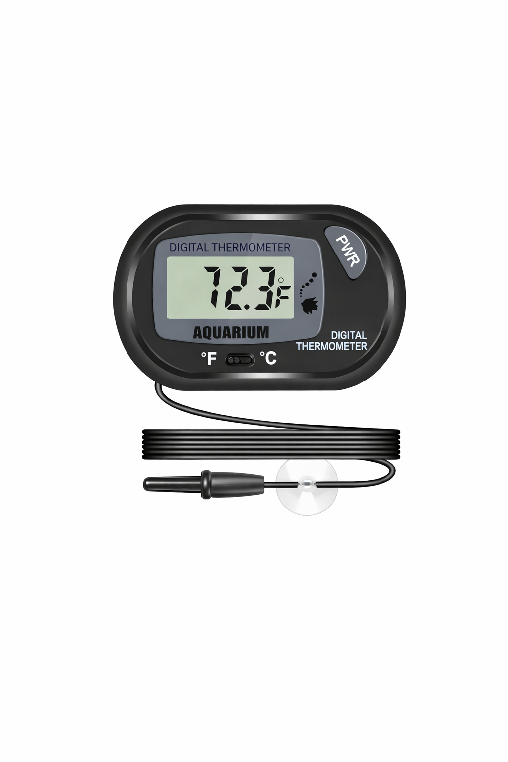 Digital LCD Aquarium Thermometer with Probe & Suction Cup