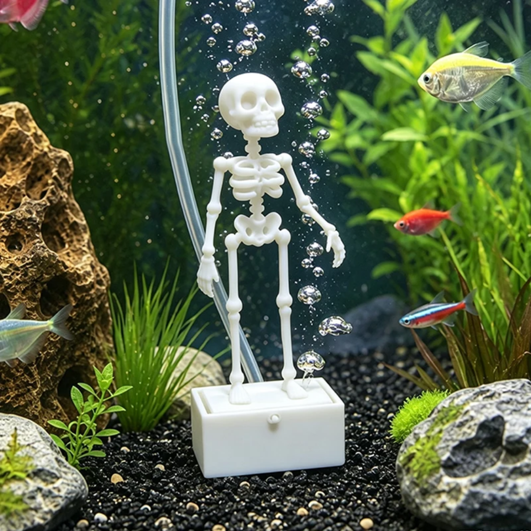 Bubble Dancing Skeleton Resin Ornament