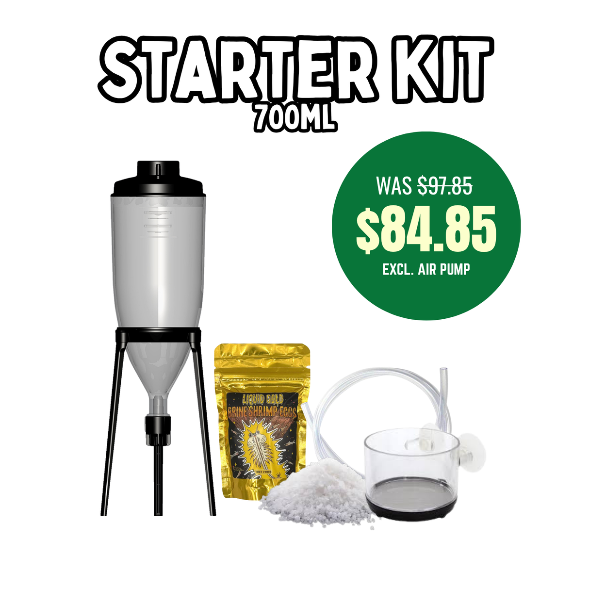 All-in-One Brine Shrimp Starter Pack (700ml)