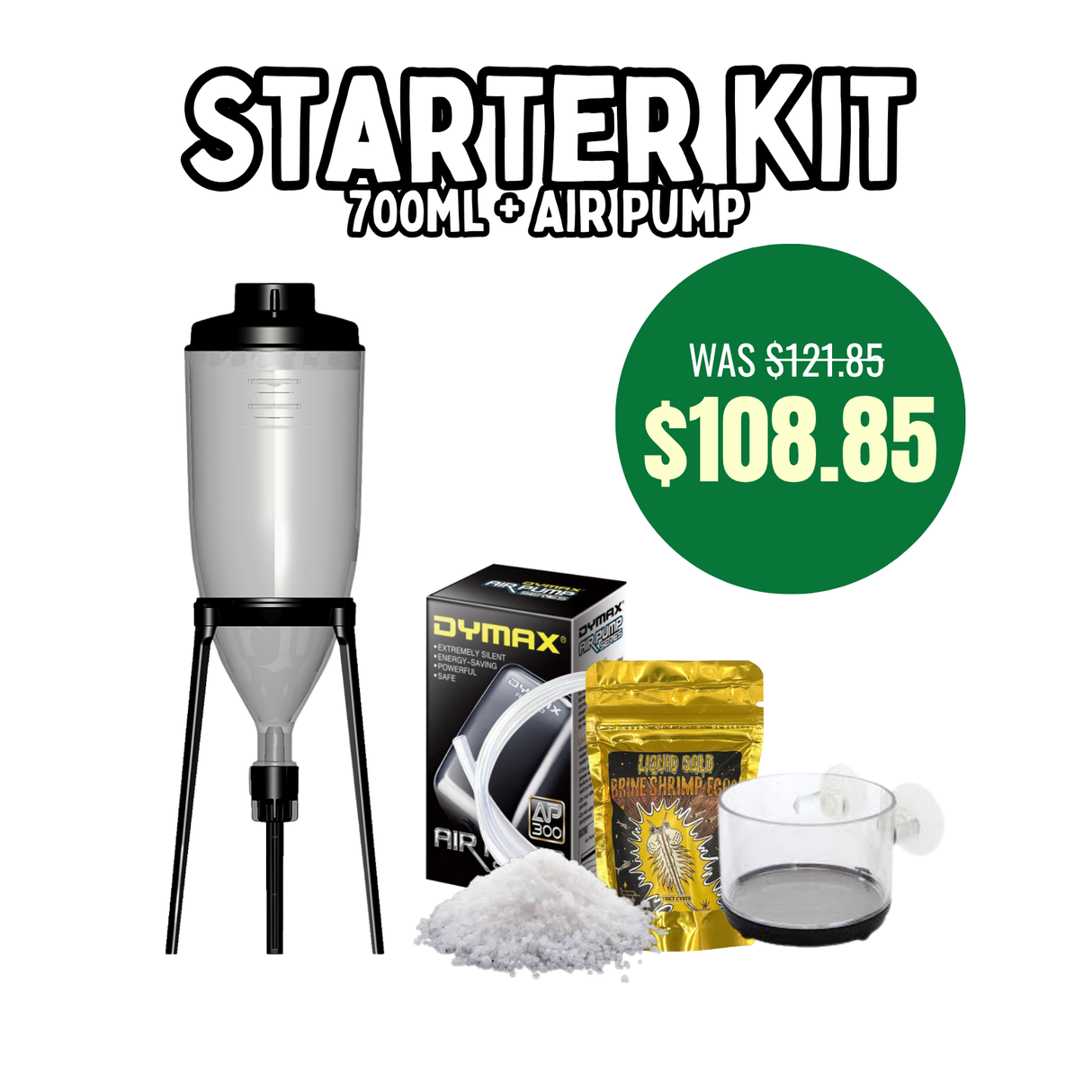 All-in-One Brine Shrimp Starter Pack (700ml)