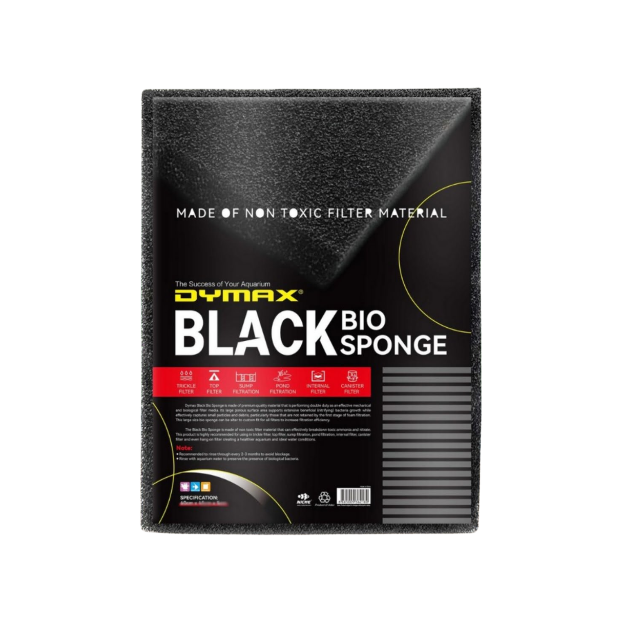 Dymax Black Bio Sponge