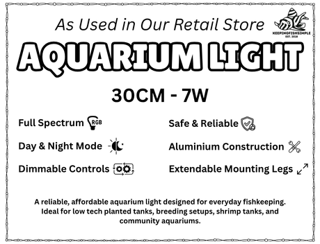 Full Spectrum LED Aquarium Light – Day & Night Mode