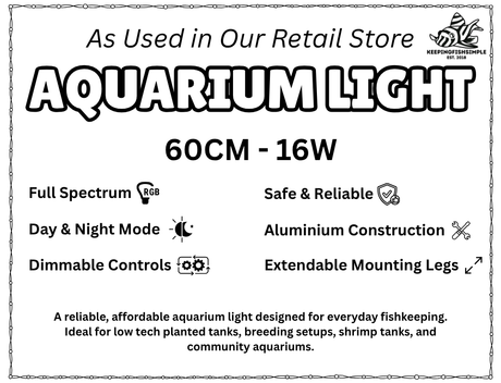 Full Spectrum LED Aquarium Light – Day & Night Mode