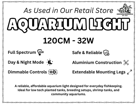 Full Spectrum LED Aquarium Light – Day & Night Mode