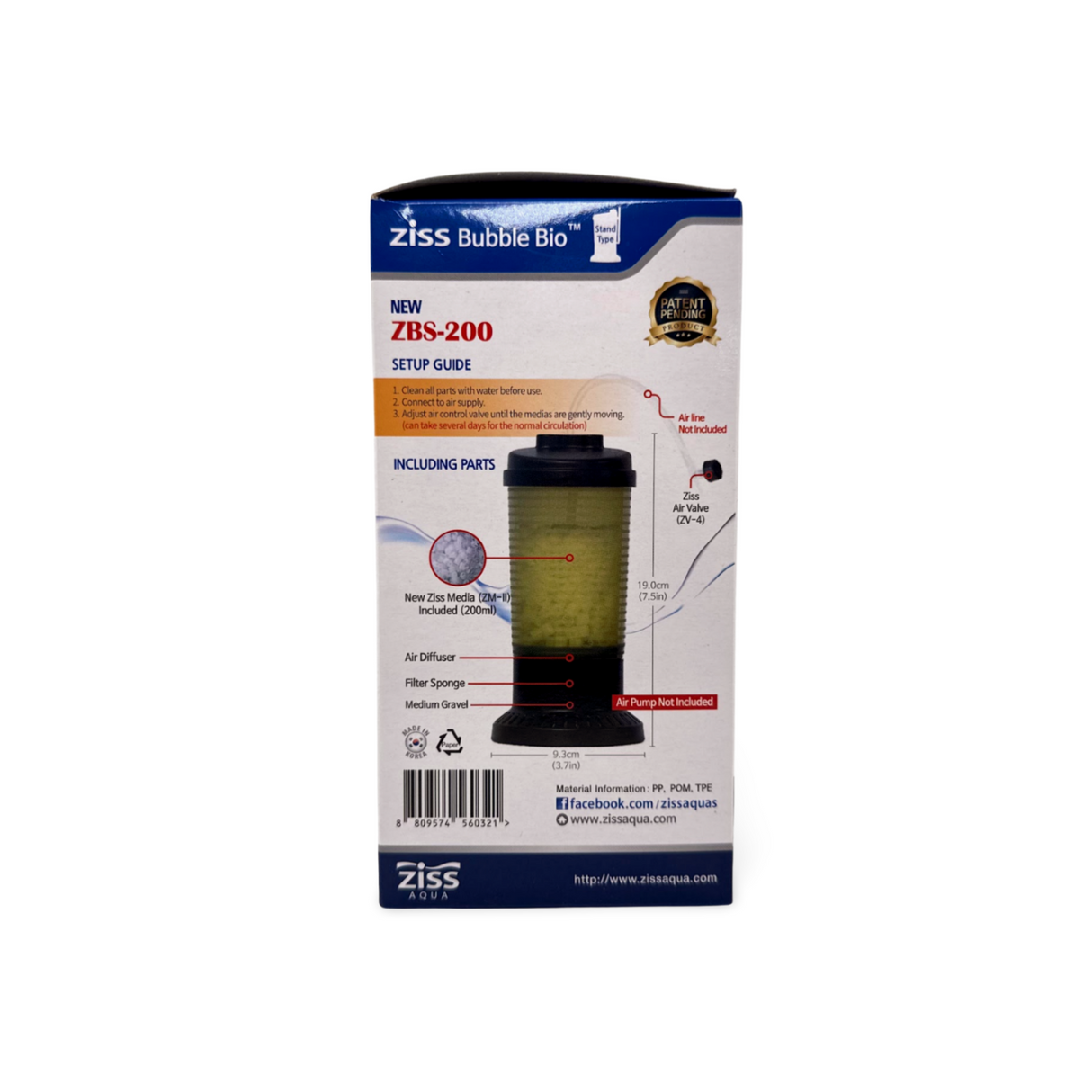 Ziss Aqua - Bubble Bio Filter (ZBS-200)